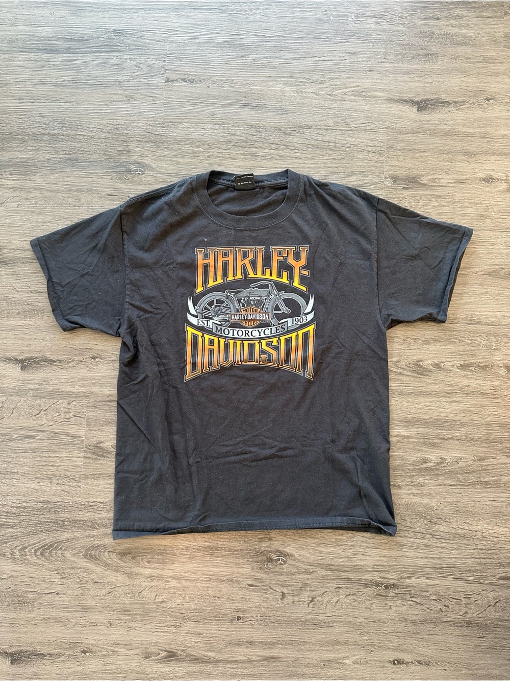 Vintage Harley-Davidson Black Tee from New York